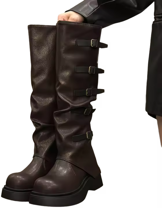 Botas altas para mujer Primavera-verano 2025 Estilo botines ajustados versátiles - 1