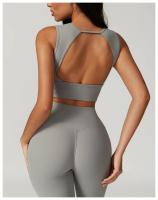 Ropa interior deportiva con espalda cepillada para mujer, sujetador de Yoga antigolpes, camisetas sin mangas transpirables de secado rápido para correr, entrenamiento, ocio y Fitness - details 12