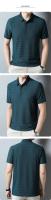 Camiseta de manga corta de seda helada con agujeros de malla para hombre de alta gama, polo transpirable con solapa, ropa de marca, novedad para el verano - details 11