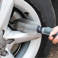 Cepillo de limpieza de ruedas de coche, limpieza profesional de neumáticos, cuidado de detalles, llanta de rueda en seco y húmedo, cepillo de limpieza, accesorios de productos - details 0