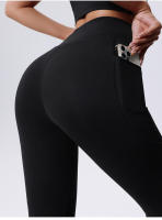 Conjunto deportivo de dos piezas para mujer, sujetador de yoga y polainas, material de nailon/spandex - details 12