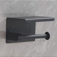 Portarrollos de baño montado en la pared con estante de almacenamiento, estante de almacenamiento de papel higiénico de acero inoxidable, resistente al agua y al óxido - details 8