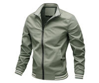 Primavera otoño chaquetas ligeras moda hombre cuello alto rompevientos trabajo ts ropa deportiva para hombres chaqueta Bomber ropa - details 6