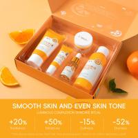 LAIKOU Serie de vitamina C, conjunto de productos para el cuidado de la piel, conjunto de 5 piezas para el cuidado de la piel, limpiador, esencia de tóner, crema para ojos y crema facial - details 3