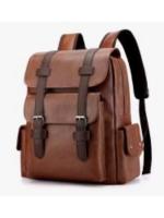 Mochila de hombro de cuero impermeable para hombre, bolso Retro informal de gran capacidad para ordenador portátil de negocios para estudiantes, mochila escolar de viaje, moda - details 1