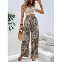 Pantalones de pierna ancha para mujer, cintura alta, elásticos, estéticos, elegantes, elegantes - details 15
