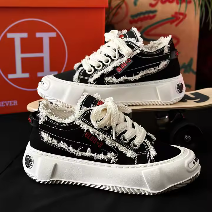 Zapatos Casuales para Hombres Diseño de Interés Especial Estilo de Moda Nacional Estilo de Skate - 1