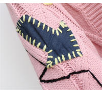 Cárdigan de punto cálido para mujer, chaqueta bordada con bolsillos, abrigo holgado, otoño e invierno, 2023 - details 15