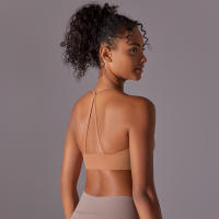 Hamidou Top deportivo para mujer, chaleco Yuga colgante con cuello, decoración triangular, Top deportivo con espalda bonita, Top corto a prueba de golpes para reunión - details 48