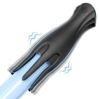 Leten Glans Trainer para hombres potente masturbador vibratorio juguetes eróticos suave yema del dedo prolongar la resistencia masaje vibrador - details 2