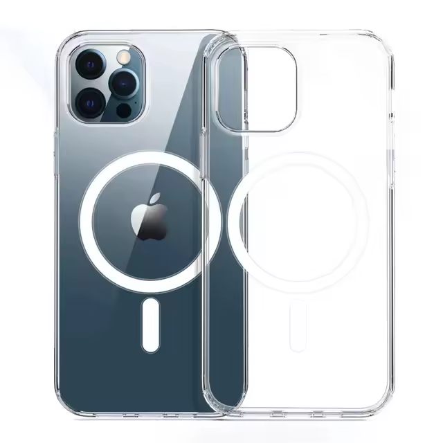 Magsafe-funda magnética de carga inalámbrica, carcasa transparente Original para iPhone 15, 14, 13, 12, 11 Pro Max Plus, Mini, X, XS, XR, accesorios de cubierta - 1