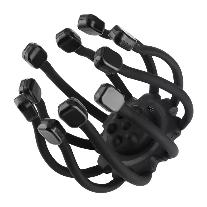 Masajeador De Cabeza Garra De Pulpo Eléctrico Anti Estrés Masaje De Cabello Dispositivo De Terapia Bluetooth Recargable - 1