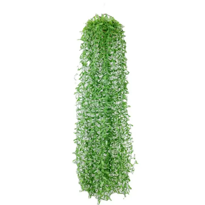 Ramas de hojas artificiales de ratán, hojas de hiedra para colgar en la pared, tira de mimbre, planta verde, simulación de caída, hojas de ratán para el hogar - 1