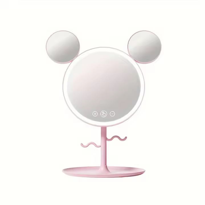 Espejo de Maquillaje LED con Luz Recargable USB Espejo Grande para Baño Tocador - 1