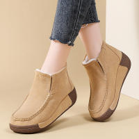 Botines clásicos forrados de piel para mujer, botas de suela antideslizante, ligeras, peludas, cómodas, cálidas para la nieve, para exteriores, Invierno - details 2
