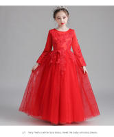 Vestido de tul esponjoso estilo princesa otoñal para niñas, ideal para presentaciones. - details 20