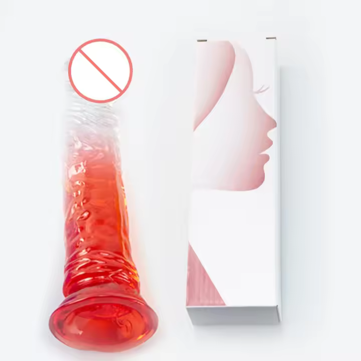 Muggle de Cristal Jelly Grande Silicona Penis para Mujeres Estimulador de Punto G-spot - 1