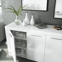 Taburete Moderno de Blanco Armario Auxiliar de Comedor Medidas 144cm x 42cm x 80cm - details 1