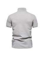 Polo de algodón 100% con logotipo bordado, transpirable y de larga duración - details 6