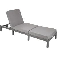 Taburete de Jardín Exterior de Ratán y Acero Tumbona de Piscina con Resaldo Ajustable en 6 Posiciones Tumbona de Playa Estable y Resistente a Intemperie Limpieza Fácil - details 8