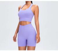 Shorts de Yoga de Cintura Alta y Ajuste Estrito Material de Nylon Secado Rápido - details 9