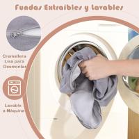para Niños de 8 Piezas, Sofá Infantil con Tela de Gamuza Cómoda, Fundas Antienvejecimiento y - details 2