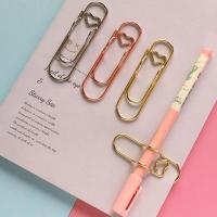 Clips de papel multifuncionales en forma de amor, 15 Uds., portalápices de Metal para sujeción de documentos de agenda - details 6