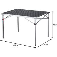 Mesa plegable enrollable de camping de aluminio portátil con bolsa de transporte - Mesa de picnic con soporte de hasta 80 kg - details 31