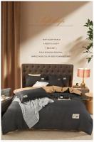 Juego de Ropa de Cama de Lujo en Tamaño King con Funda de Edredón Sábana y Funda de Almohada de Color Sólido Estilo Nórdico Diseño Impreso - details 0