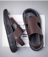 Sandalias de verano para hombre, nuevas, de suela suave, de piel suave, para playa, con suela gruesa - details 0