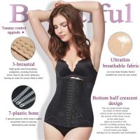 Corsé bordado de malla para mujer, faja moldeadora de cuerpo, entrenador de cintura, fajas colombianas originales, ropa moldeadora de Control de ajuste del vientre - details 5