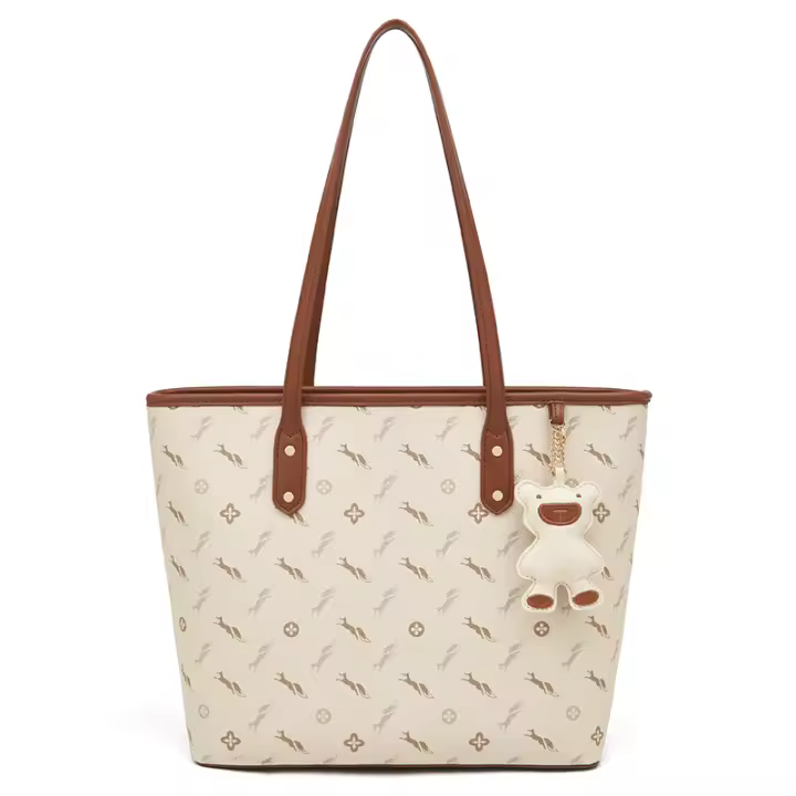 FOXER-Bolso de mano de cuero sintético para mujer, bolsa de hombro de gran capacidad, a la moda, para oficina - 1