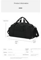 Bolsa de equipaje seca y húmeda separada con compartimento para zapatos independiente, bolso de lona de viaje, entrenamiento, Fitness, deportes, gimnasio, bolsa de Yoga - details 0
