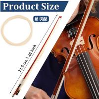 Kit de reemplazo de pelo de violín, herramientas de peinado de arco de Violín de 29,2 pulgadas, 3 piezas, pelo de violín Musical, pelo de caballo, blanco - details 6