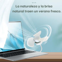 Mini ventilador portátil con control USB Bajo nivel de ruido Cabezal giratorio de 360 °   Ventilador enchufable para exteriores, interiores y habitaciones de camping - details 2