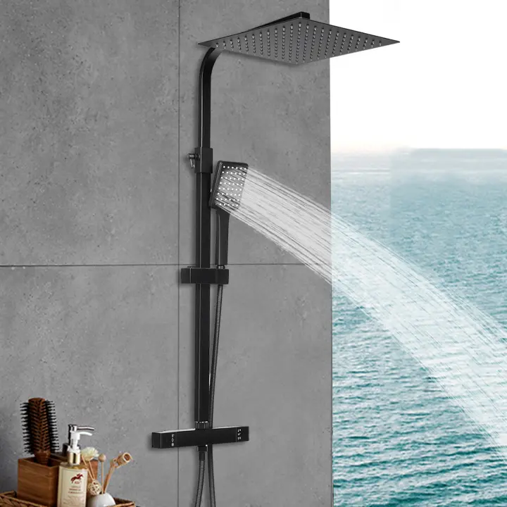 Sistema de Ducha de Baño de Latón Duradero Mezclador de Ducha con Termostato - 1