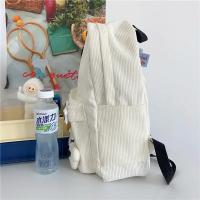 Mochila para ordenador portátil Y2K con diseño de estrella para niñas, mochila escolar de gran capacidad para estudiantes adolescentes, mochila de pana, bolso de hombro con doble correa - details 10