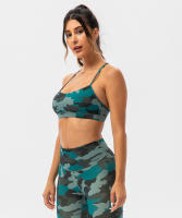 SHINBENE Sujetador Deportivo de Yoga para Mujeres con Estampado Camuflaje Diseño de Espagueti y Tirantes Delgados Fitness Gimnasio XS-XL - details 32