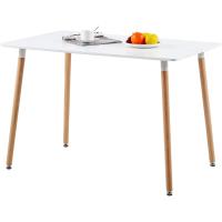 Madera de Diseño Escandinavo para 4 a 6 Personas Blanca 110 x 70 x74 cm (Sólo Mesa) - details 0
