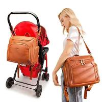 Mochila de Viaje de Cuero PU Sólido 7-en-1 Bolsa de Mamá con Almohadilla de Cambio - details 5