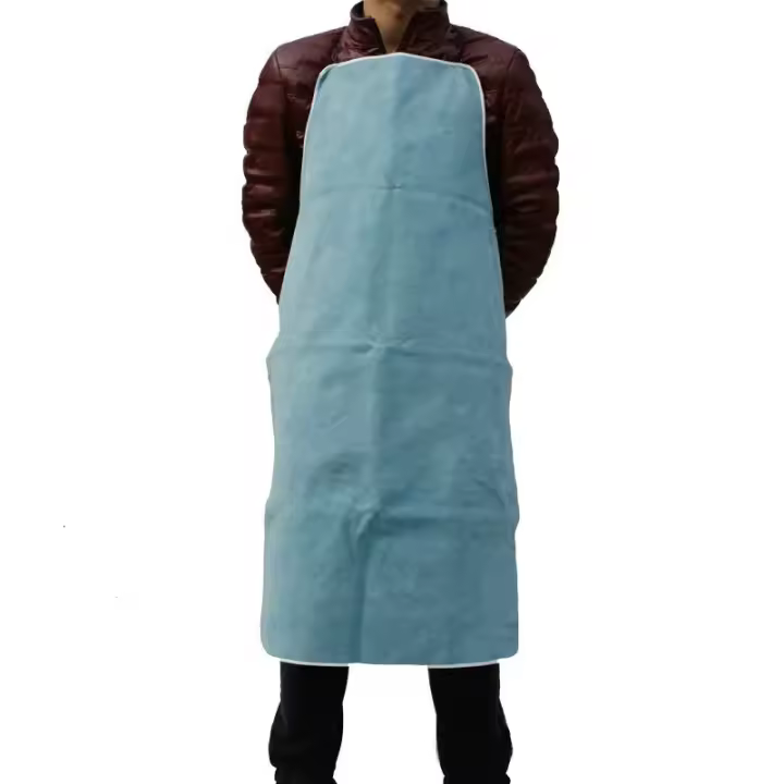 Delantales de soldadura, protección térmica, ropa de trabajo, cuero de vaca, aislamiento térmico, delantal protector - 1