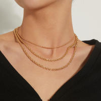 Collar de mujer con clavícula retorcida multicapa de temperamento a la moda estilo Punk Hip-hop - details 0