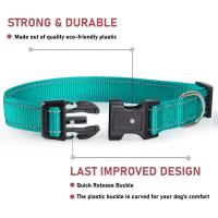 Collar reflectante para perros medianos y grandes, acolchado de neopreno suave, nailon transpirable, ajustable, 25 a 60 centímetros - details 5