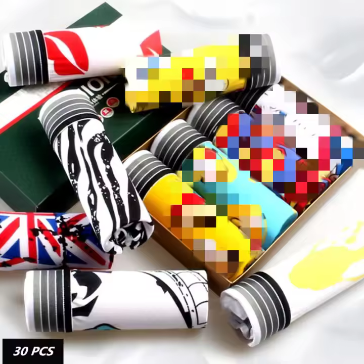 10 Uds. Boxers de seda para hombre con interesantes diseños de leche, transpirabilidad de alta calidad, secado fresco y rápido y varios colores - 1