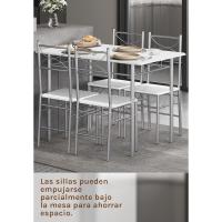 Mesa y Sillas de Comedor para 4 Personas Mesa de Cocina de Madera Conjunto de Mesa y Sillas - details 3