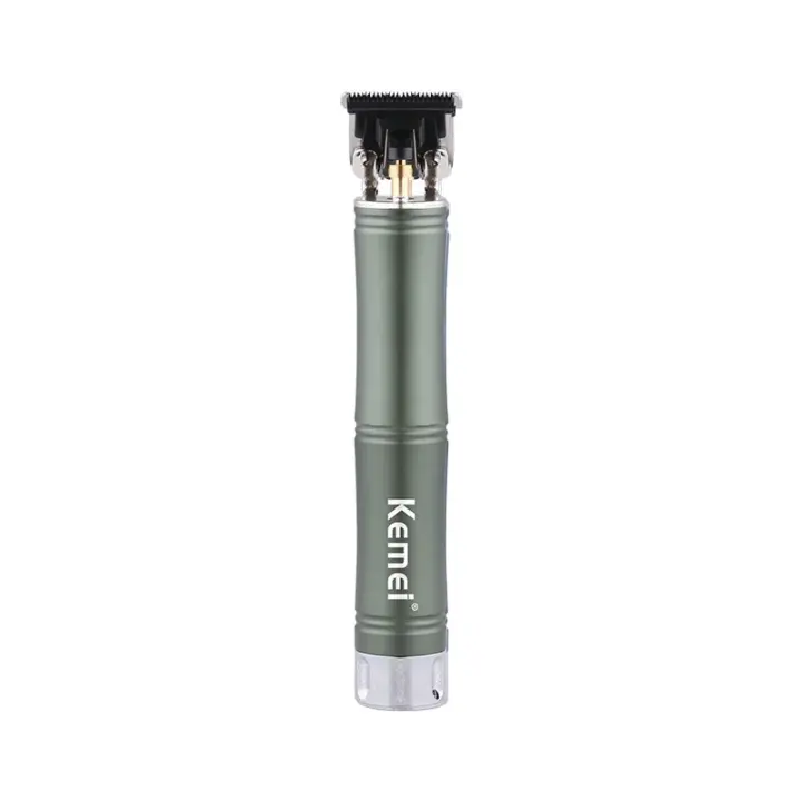 Kemei-cortadora de pelo eléctrica profesional D8 para hombre, afeitadora de peluquero, máquina de corte de pelo de 0mm, cuerpo de bambú inalámbrico - 1