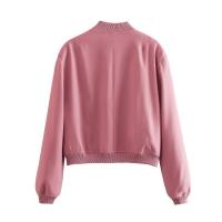 BUNO-Chaqueta Bomber de manga larga de Color liso para mujer, abrigo Vintage con cremallera a la moda, Tops, chaquetas básicas holgadas elegantes para mujer - details 22