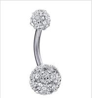 Piercings para el cuerpo, joyería de acero con diamantes de imitación para el ombligo, anillo de barra, Bola de lentejuelas, piercing para el cuerpo, 1 ud., envío directo - details 9