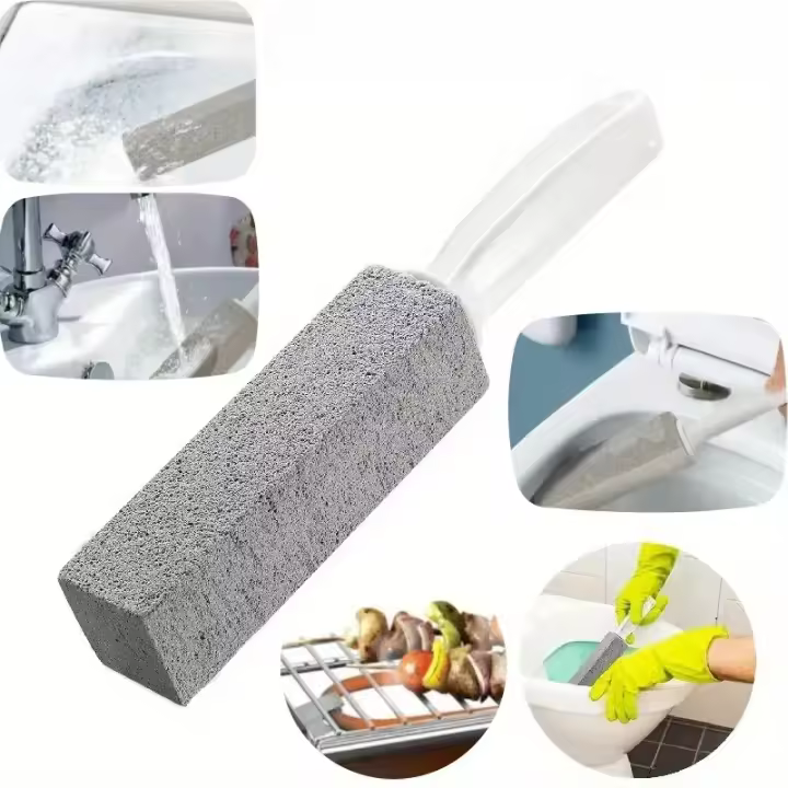 6PCS Piedra De Púmice Limpieza De Inodoro Pincel De Baño Eliminación De Cal Y Rostro Herramientas De Limpieza Para Paredes De Azulejos Y Lavabo - 1