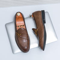 Zapatos Lefu para hombre, calzado de cuero PU, Color sólido, Simple, moda, transpirable, británico, grande, 38-46 - details 22
